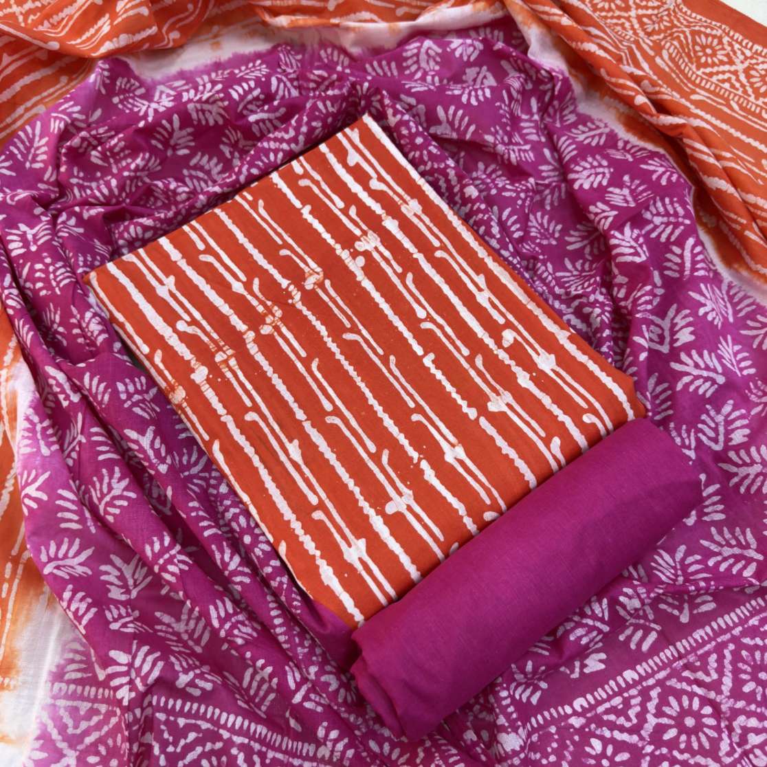 Unstitched Cotton Mom Batik Three piece Collection For Women
