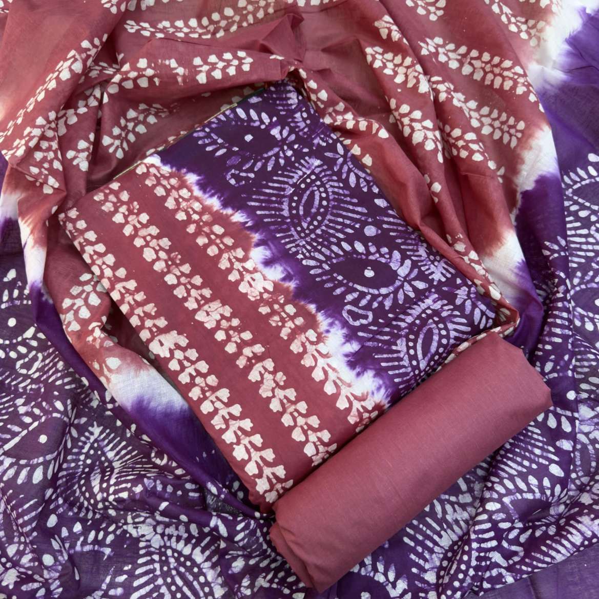 Unstitched Cotton Mom Batik Three piece Collection For Women