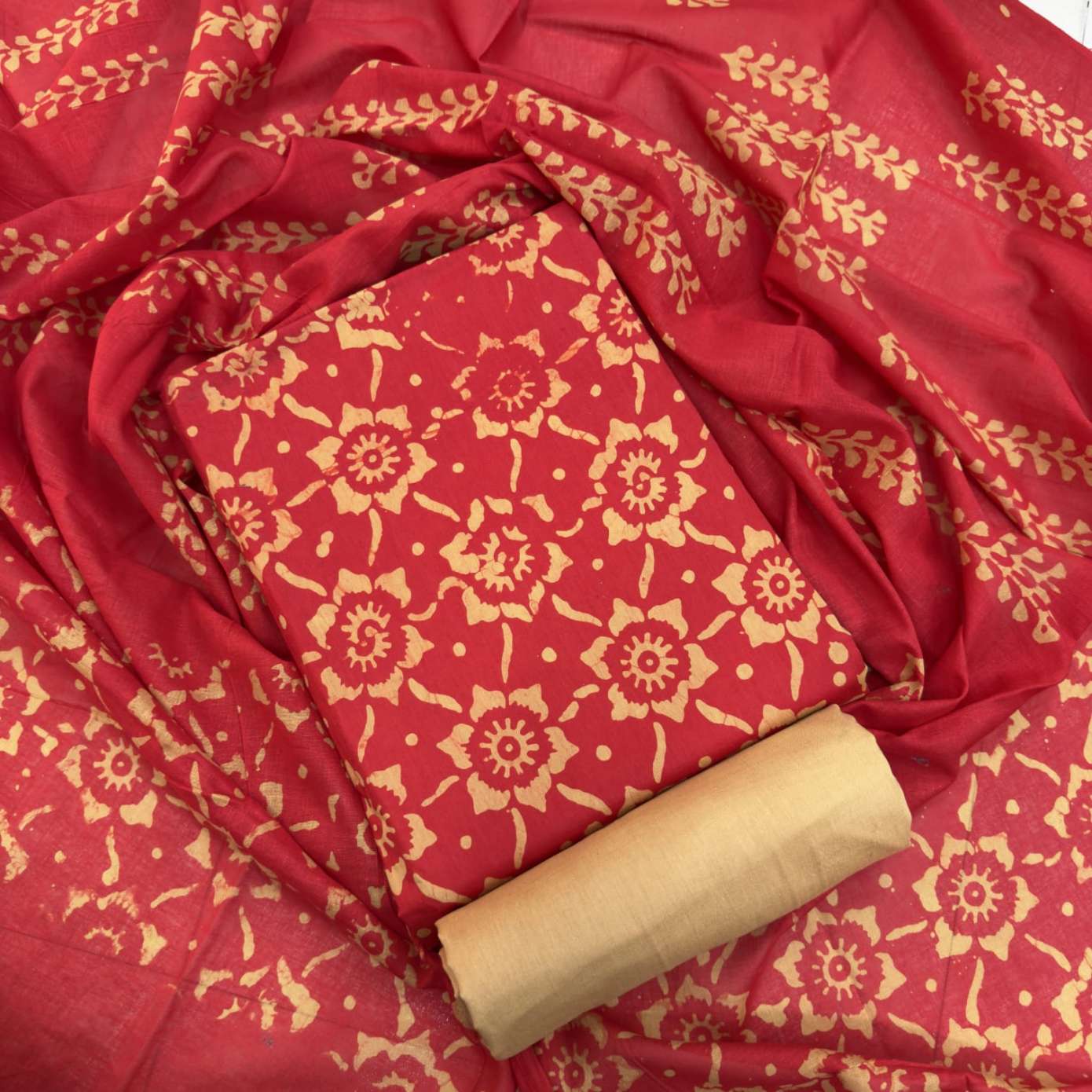 Unstitched Cotton Mom Batik Three piece Collection For Women
