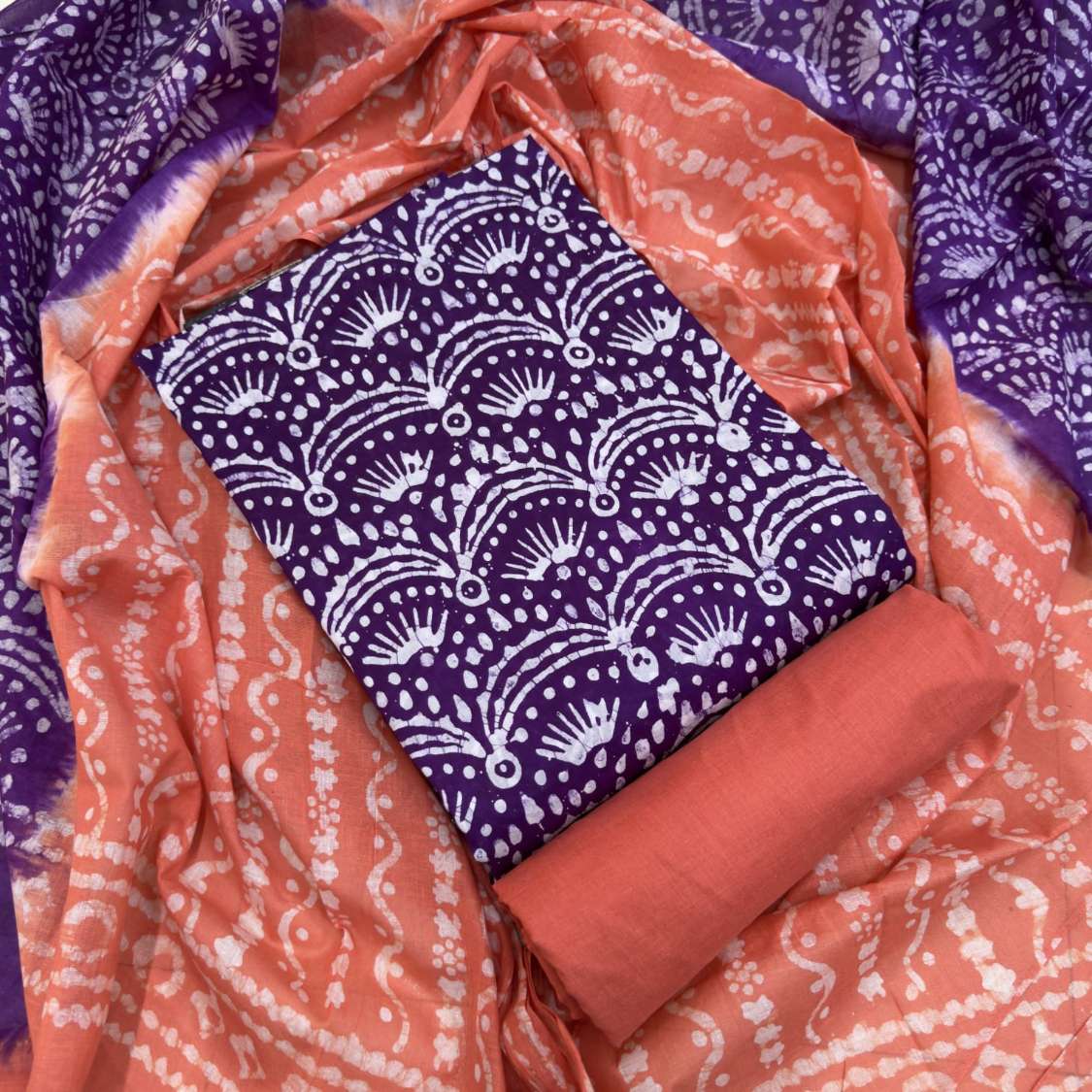 Unstitched Cotton Mom Batik Three piece Collection For Women