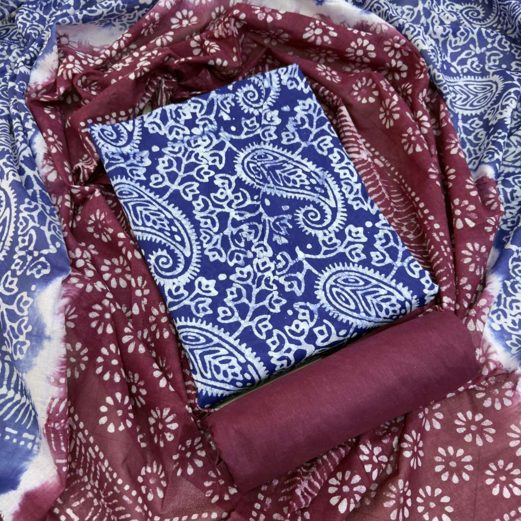 Unstitched Cotton Mom Batik Three piece Collection For Women