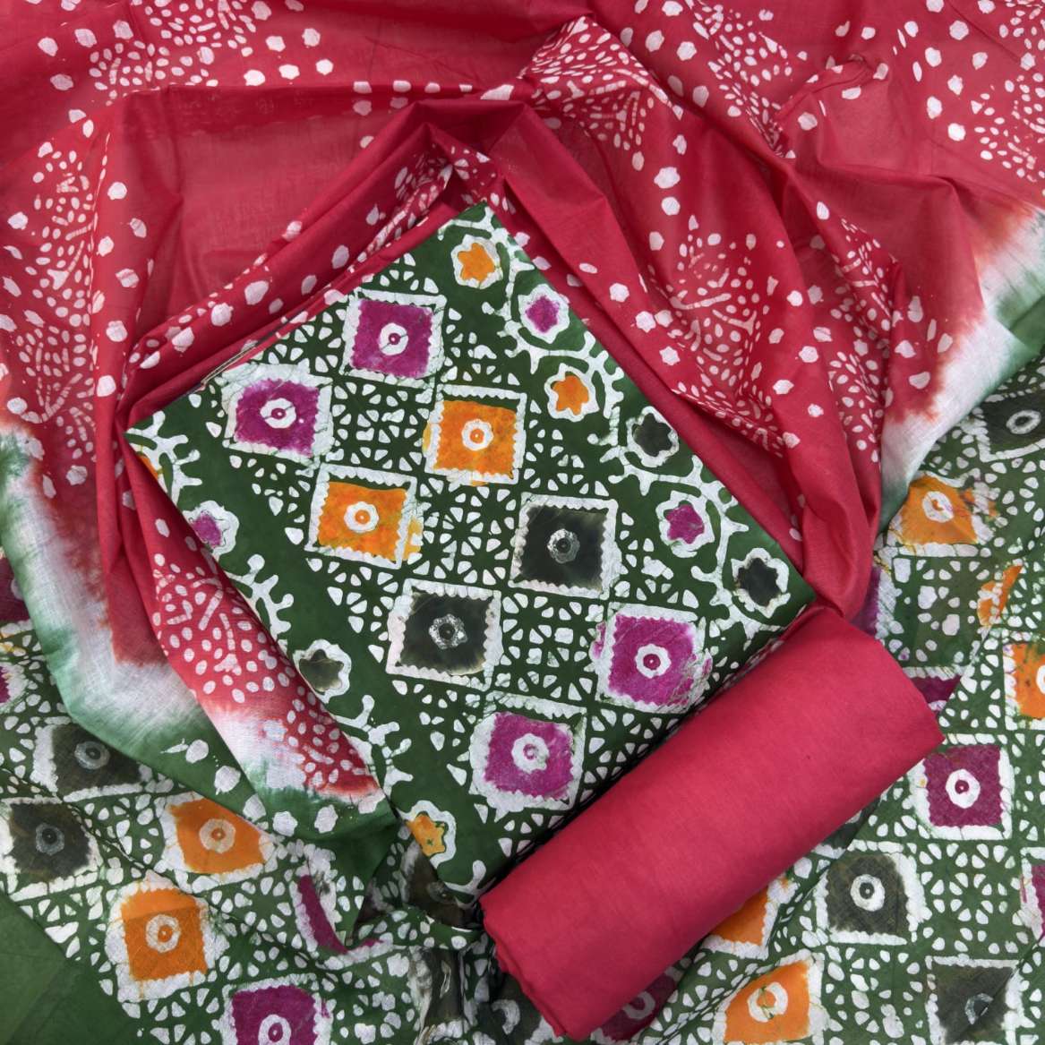 Unstitched Cotton Mom Batik Three piece Collection For Women