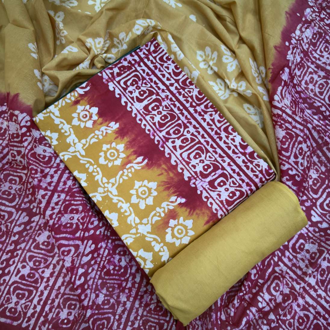 Unstitched Cotton Mom Batik Three piece Collection For Women