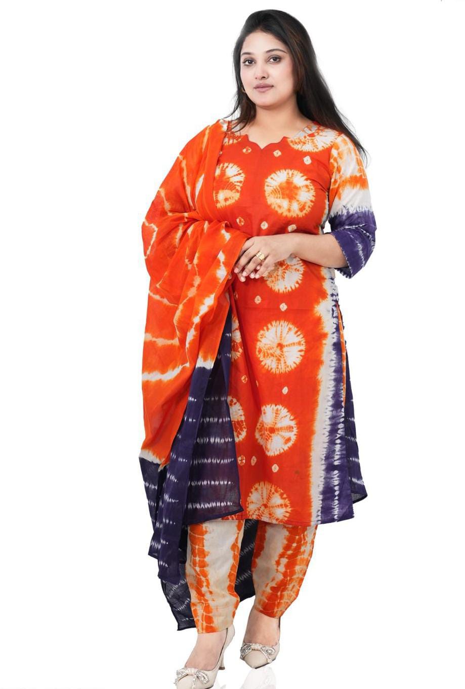 আনস্টিচ প্রিমিয়াম কটন দেবদাস বাটিক থ্রি-পিস